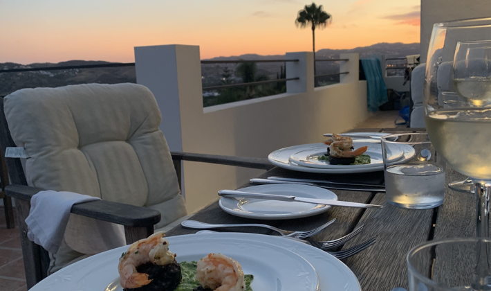 Delectable dinner under the stars in Mijas